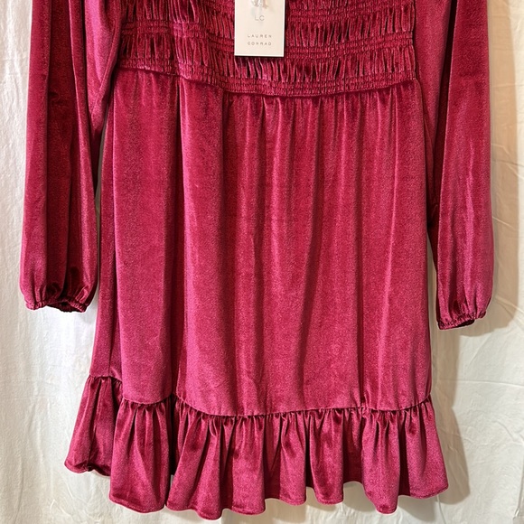 🆕 LC Lauren Conrad Burgundy Dress - Picture 3 of 11